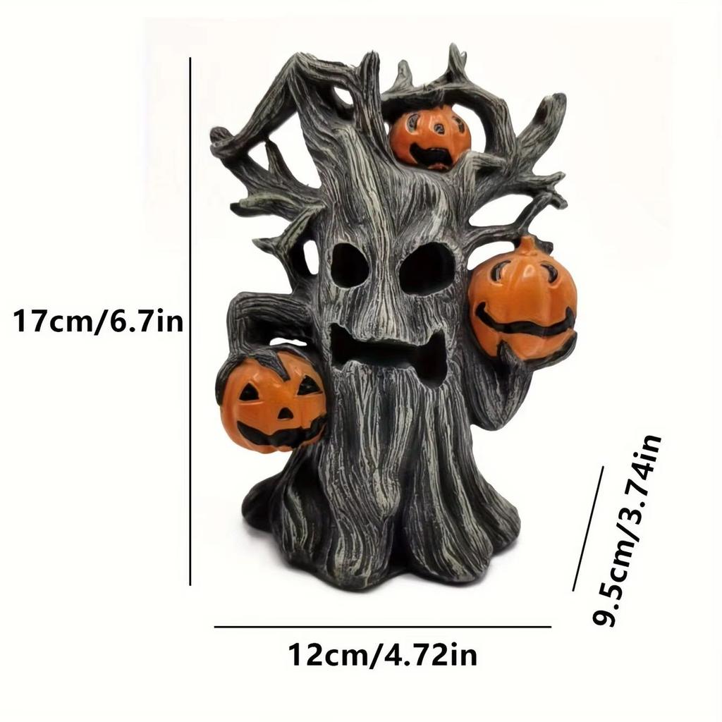 Halloween Pumpkin Tree Monster Ornament - Suitable for home and office decoration, home and outdoor courtyard decoration crafts