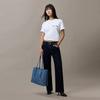 Calvin Klein Элегантная тканевая сумка-тоут с цветочным принтом для поездок на работу Женские сумки Радужно-синий 4F3432G-YBN