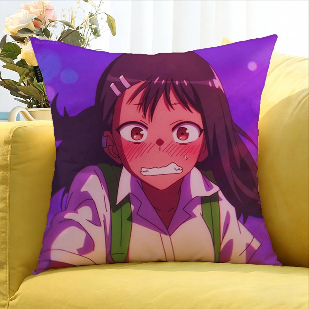 1Pc Nagatoro Hayase Anime World Various Sizes Square Pillow Case For Car Home Bedchamber Decor