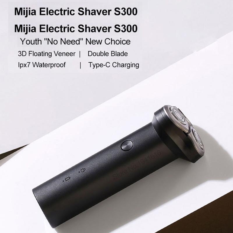 3D Floating Smart Electric Shaver S300 IPX7 Waterproof Razor Type-C Charging Dual Layer Blade Dry Wet Beard Shaving