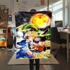 1 шт. Плед из фланели с принтом DRAGON BALL, Высокое качество, Для всех сезонов, Декор для дома, Тепло и Уют, Идеально для Рождественских подарков