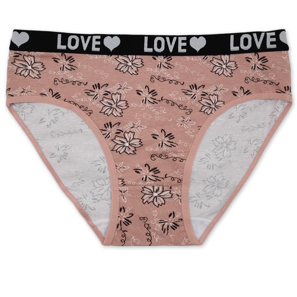 Женское нижнее белье из хлопка со средней талией и цветочным принтом, сексуальные женские трусики, трусы, нижнее белье больших размеров для женщин, 6 шт./лот
