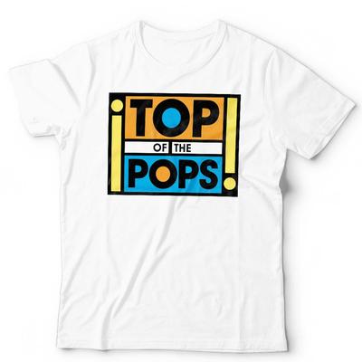 Футболка Top Of The Pops Унисекс и Детская Ретро Винтажная Музыкальная ТВ Музыкальный Хит Популярная