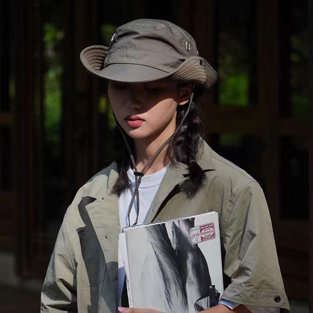 Waterproof Bucket Hat Wide Brim Mountaineering Caps Fashion Fisherman Hat Outdoor