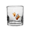Yousheng Christmas Icon Glass Holiday Themed Stemless Drinking Glasses Unique Texture Design Glassware Christmas Thanksgiving Party Decor