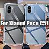 Прозрачный мягкий чехол для телефона Xiaomi Poco C51 HD TPU, прозрачный для Xiaomi Poko C 51 6,52 дюйма MZB0E6DIN, противоударные чехлы с защитой от царапин