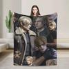 Warm Soft Flannel Throw Blanket for Kids Boys Girls  Airplane Travel Leon Kennedy Resident Evil Design Funny Sofa Bed Cover Beds