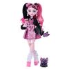 Monster high Дракула ura в розовом банте черный кардиган с кошельком для летучей мыши и 7 другими куклами JHK29, платье, граф, сказочный, рамен, помада,