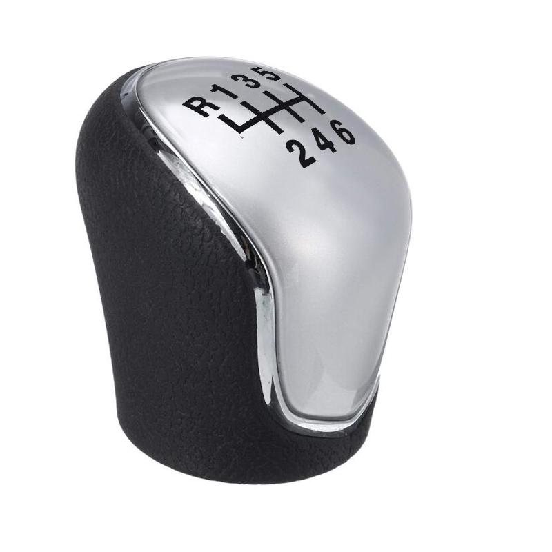 6 Speed Manual Stick Car Gear Shift Knob Auto Lever Shifter Head Handball For Hyundai IX35 2012 - 2016 Black / Chrome