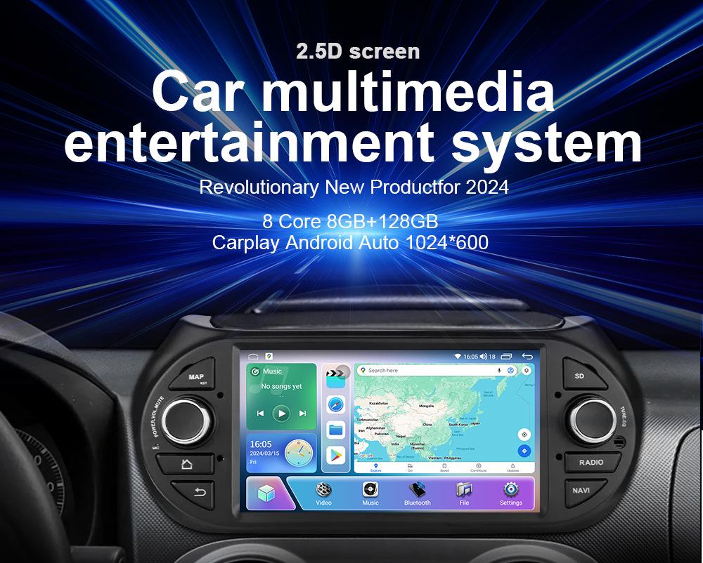 Fiat Freemont 2008-2017 CarPlay Центральный Контроль Экран GPS Навигации