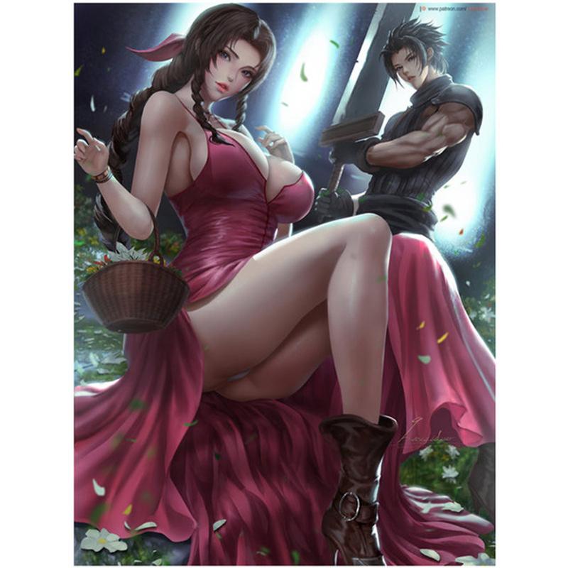 5D DIY Алмазная картина Соблазнительная лиса девушка Алмазная вышивка Набор для вышивки крестом Полный горный хрусталь Мозаика Домашний декор