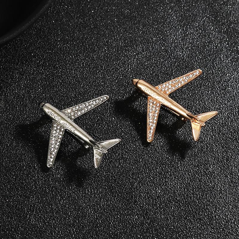 New Fashionable Airplane Brooch Is Versatile High-end and Sophisticated It Is A Men's Decorative Accessory A Suit Brooch and A Brooch for Trendy Men
