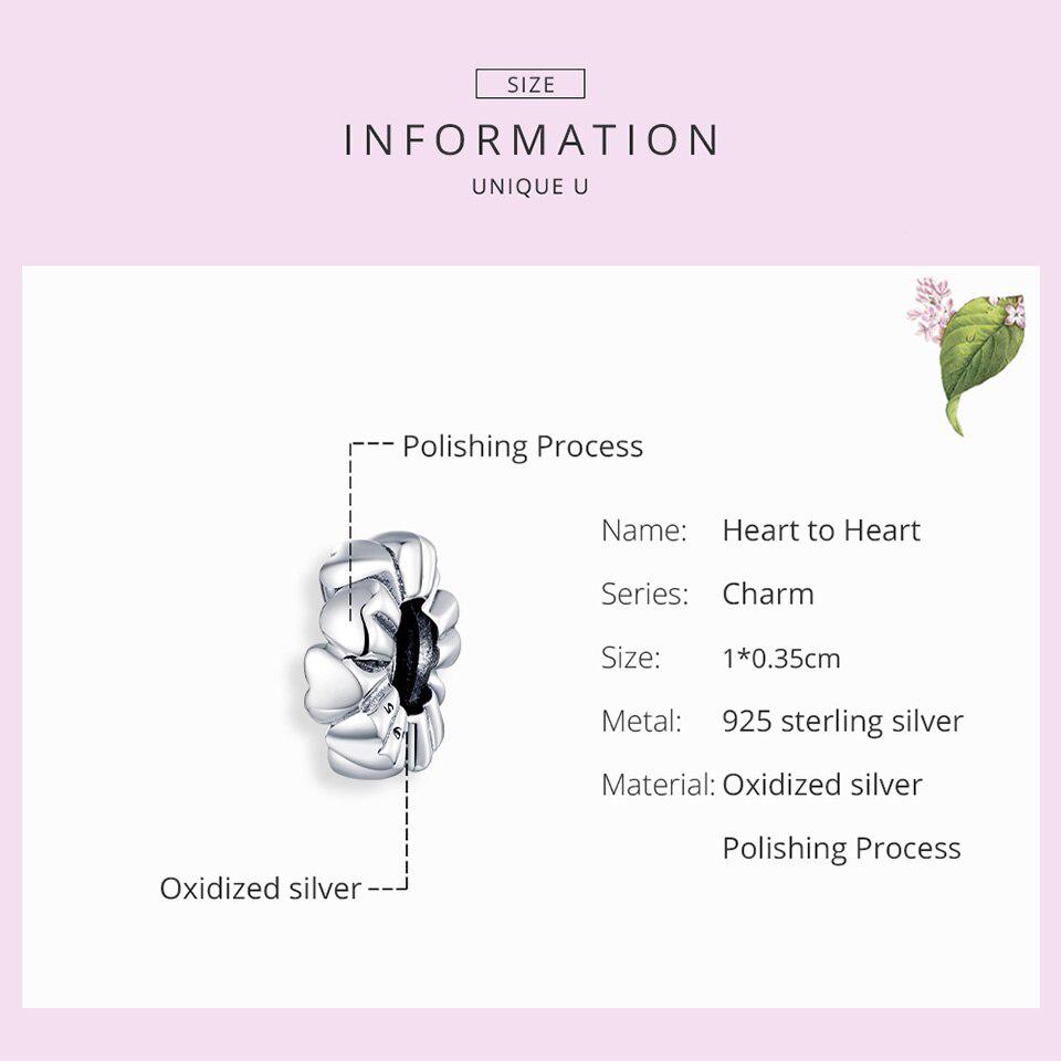 Подвеска BAMOER Heart Stopper с силиконовыми бусинами, оригинальный браслет, ювелирные изделия из стерлингового серебра 925 пробы