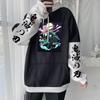 Demon Slayer Kanroji Mitsuri Manga Толстовки Женщины Мужчины Аниме Tokitou Muichirou Печатные толстовки Лоскутное повседневное унисекс уличная одежда