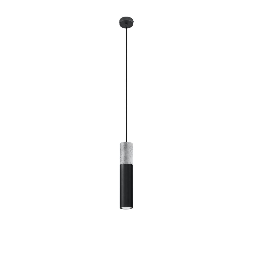 Lampa Wisząca Borigio 1 Gu10 Czarny Beton Sollux Sl.0650