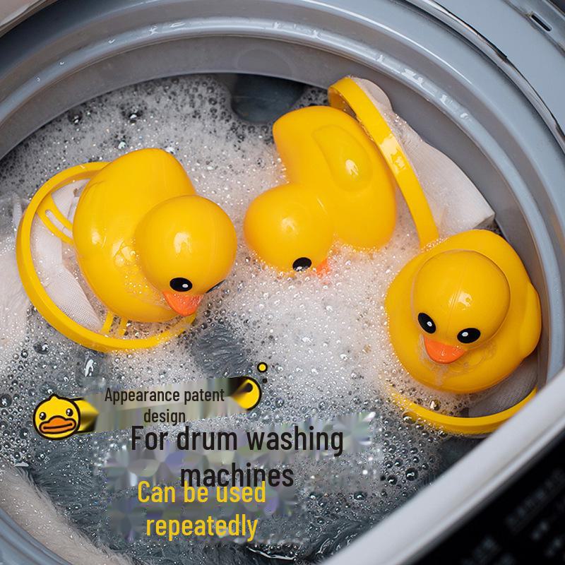 Средство для удаления волос Little Yellow Duck: Плавающий сетчатый фильтр для стиральной машины и шарик для дезинфекции