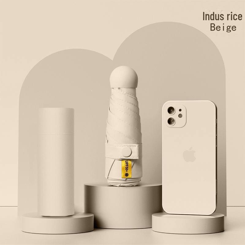 Компактный зонт-держатель для карточек, складывающийся на 60%, — легкий, защищающий от УФ-излучения, для двойного использования на солнце и в дождь