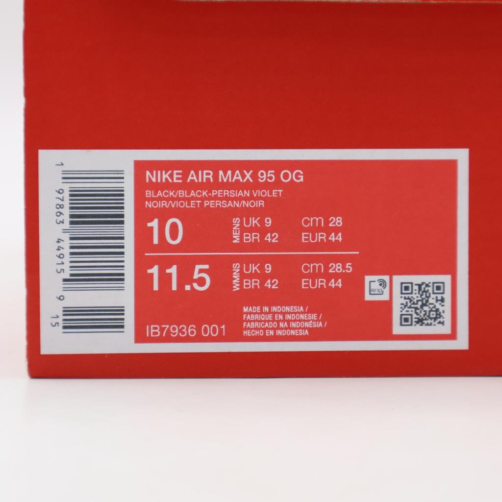 IB7936-001 Nike Air Max 95 OG Big Bubble Черный Персидская Фиалка (Мужской)