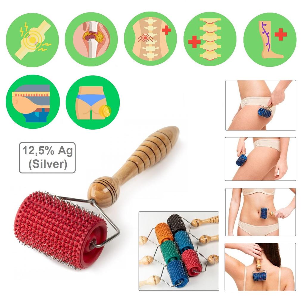 Applicator Lyapko Roller Universal 3.5 Ag Acupuncture Needle Massager For Slimming, Recovery, Cellulite