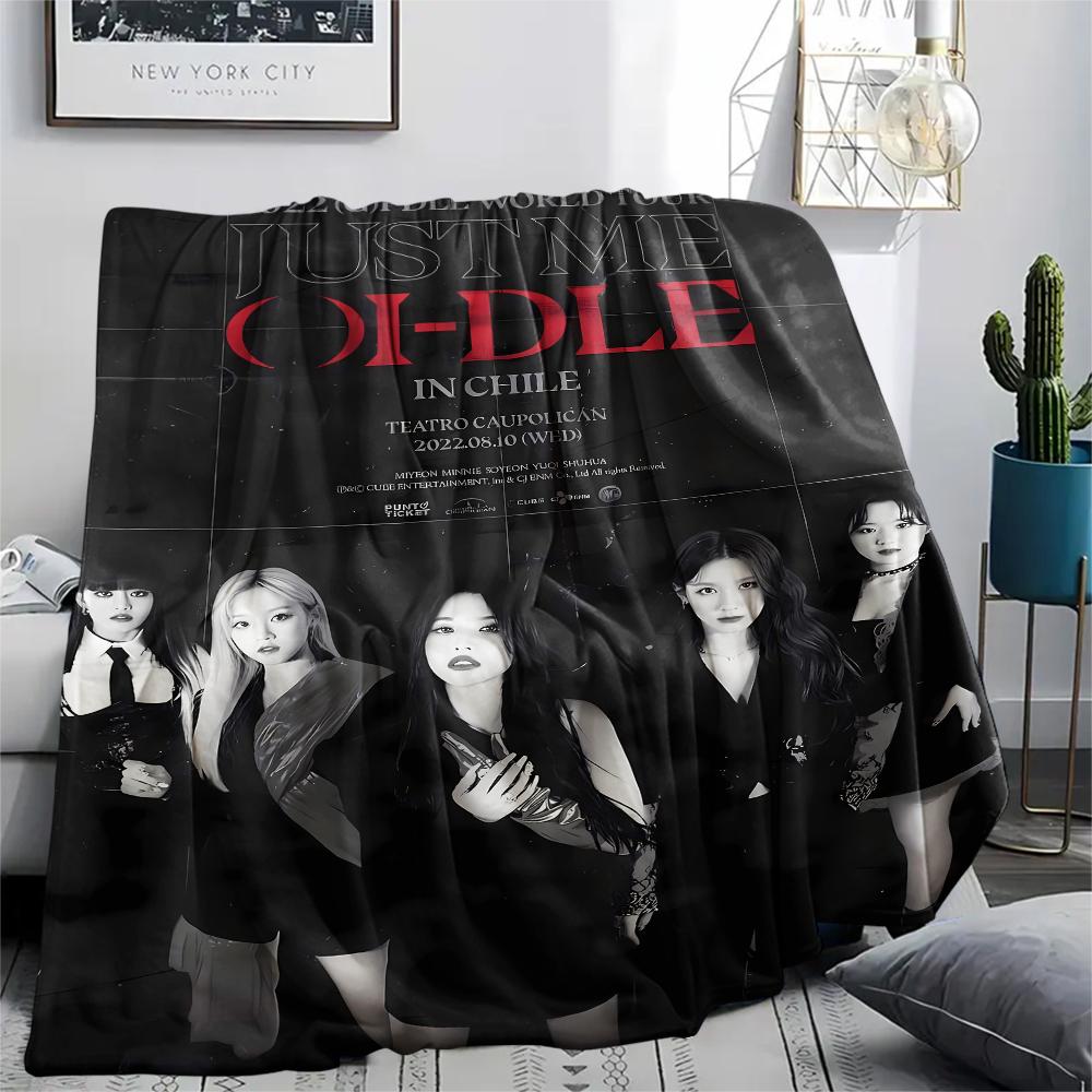 1 шт. Фланелевое одеяло с принтом Gidle, Высококачественное, Удобное для всех сезонов, Декор для дома, Тепло и уют, Идеально подходит для подарков