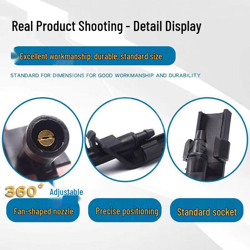 Fan-Shaped Atomizing Washer Nozzle for BZ XR-V XNV VE1 Windshields