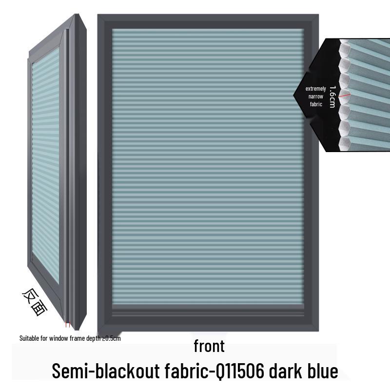Waterproof Honeycomb Blinds for Inward-Opening Windows: Kitchen, Bathroom, Bedroom Sunshade with Invisible Push-Pull Design