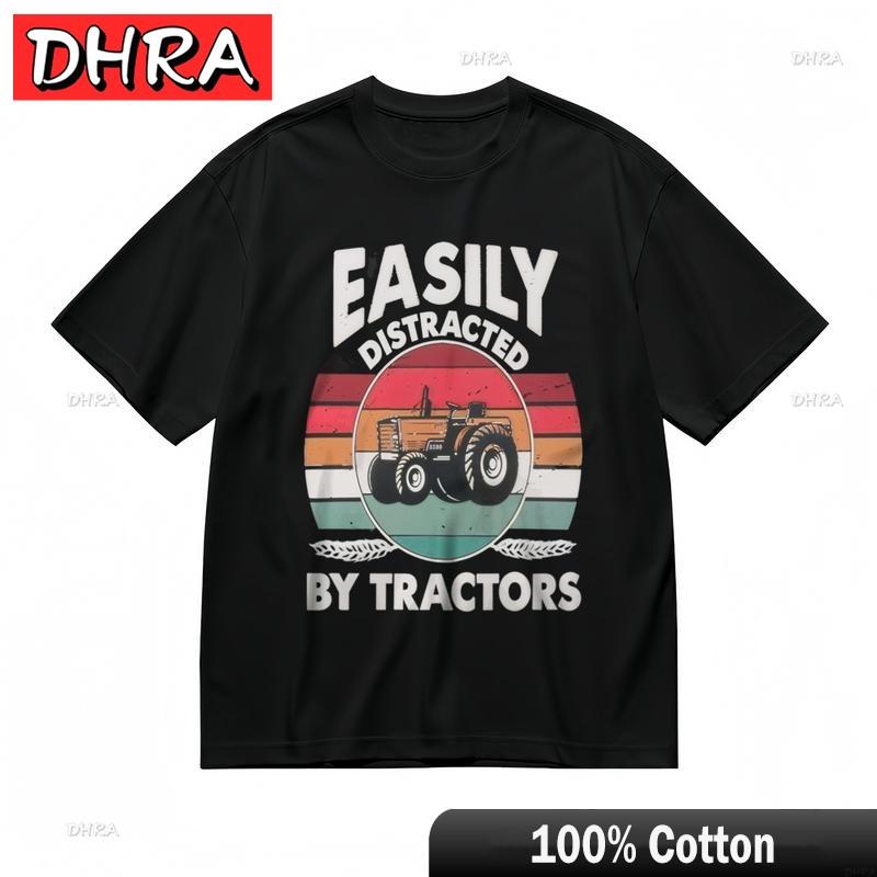 Womens Comfy Breathable Classic TShirt Tractor Distraction Graphic Tee Cute Tops TShirts Canadian for Couples TShirt Unisex