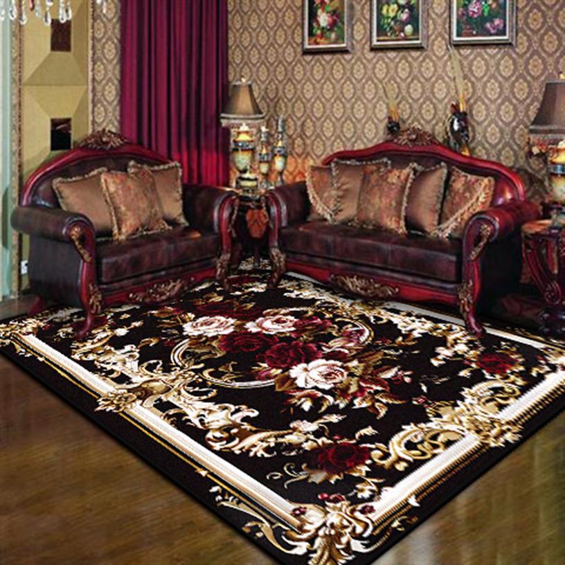 Легкие Роскошные Ретро Ковры для Гостиной Моющиеся Ковры для Спальни Великолепный Нескользящий Ковер для Зоны Дивана Большой Коврик для Комнаты Напольный Настраиваемый