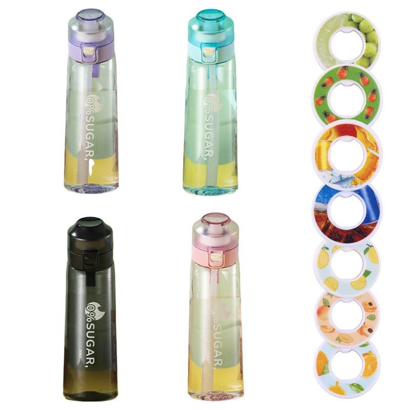 Креативная чашка с ярким вкусом Портативная спортивная чашка с соломинкой для улицы с откидной крышкой Вместимость 650 мл Фиолетовая/синяя/черная/розовая