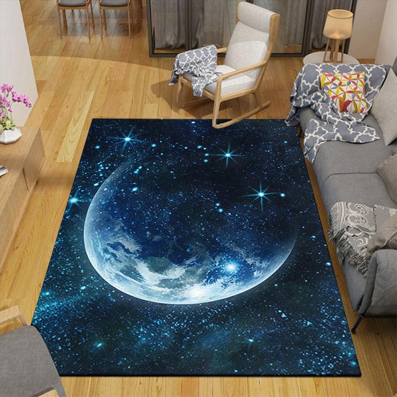 1Pc Cosmic Planet Journey Rug, Office Carpet Indoor Outdoor Doormat, Non-Slip Soft, Living Room, Christmas Halloween Gift. M928733