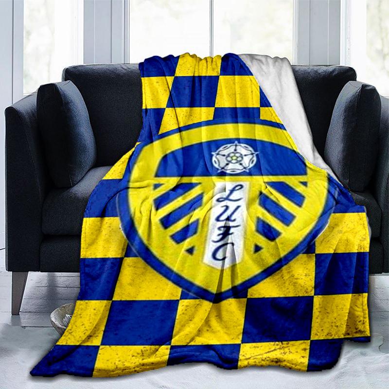 Leeds Crest Design Printed Throws Blanket Soft Flannel Blankets for Couch Bed Gifts for Men Women Picnic blanket Christmas gifts