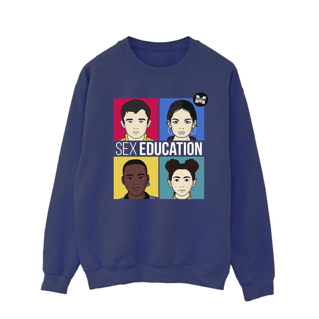 Netflix Mens Sex Education Teen Illustrated Sweatshirt