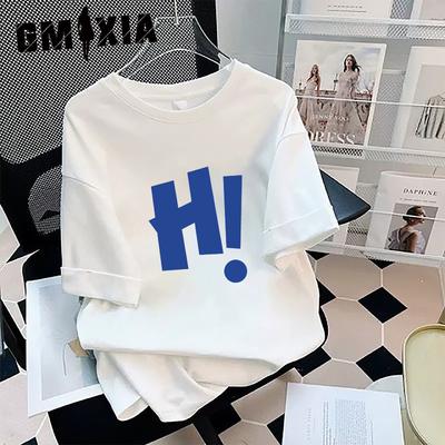 Женские модные повседневные летние блузки и рубашки с коротким рукавом и круглым вырезом