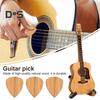 Wooden Guitar Pick Case with Stand Guitar Pick Display Case with 3 Picks Included Portable Guitar Pick Storage Box Gift for Guitarists