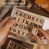 Retro Wooden English Letter Stamp for Handcrafted Decoration and Material Symbol Engraving