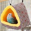 Winter Bird Nest House Warm Plush Parrot Bed for Cage Fluffy Hanging Hammock Hut