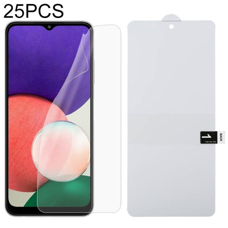 For Samsung Galaxy A22 5G 25 PCS Full Screen Protector Explosion-proof Front Hydrogel Film
