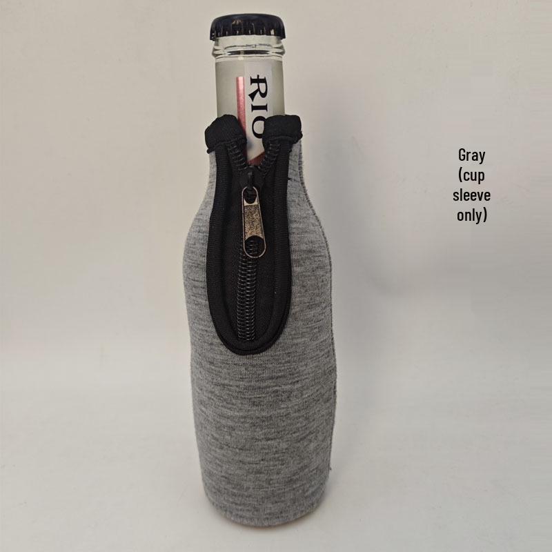 Neoprene Insulated Multi-color Zipper Sleeve for 330ML Beer & 12oz Wine Bottles
