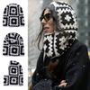 Granny-square Knitted Beanie Hat Granny-square Balaclava Hat Costume Party Cosplay Party Hats Headgear