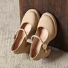 Big Size Women's Shoes Feet Wide Fat Summer New French Mary Jane Shoes Chunky Heels