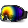 Lihai Ski Snow Snowboard Frameless Sports OTG Wide Field of Wide Field of Detachable Double Spherical UV Glasses Helmet Impact Reduces Eye Suitable