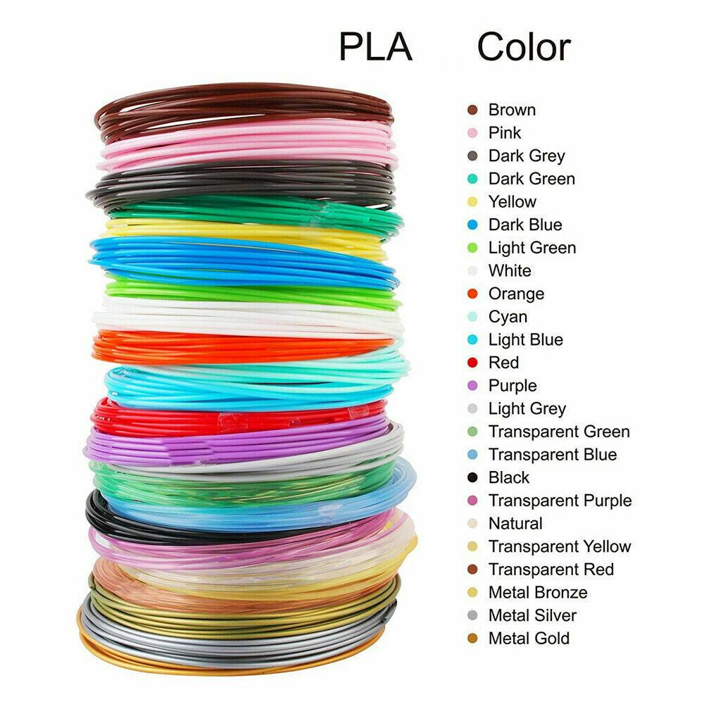 5X20 цветных стержней для 3D-ручки PLA 1,75 мм, карандаш для печати без запаха, цвета, пластиковая проволока накаливания для интеллектуального 3D-принтера для рисования