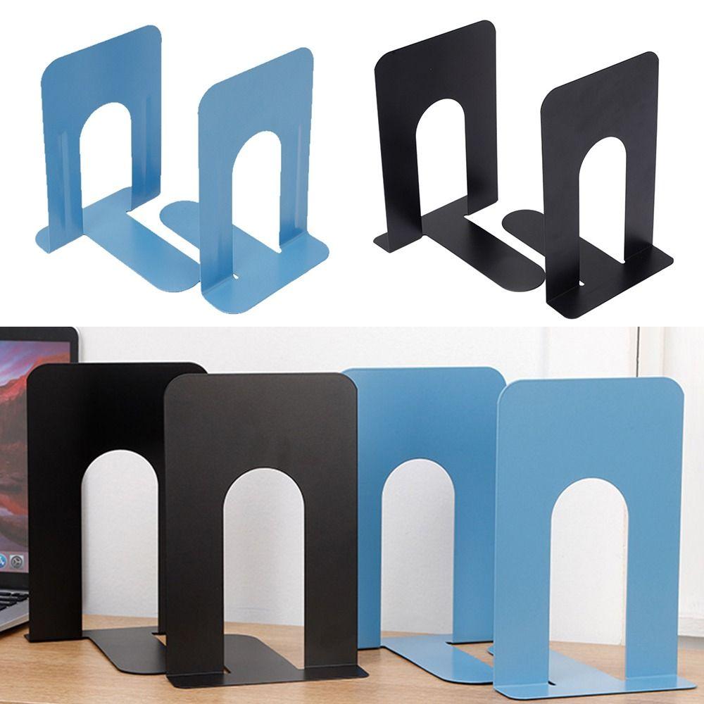 1/2PCS L-Shaped Bookends Non-slip Desk Bookshelf Book High Quality Book Holders Office