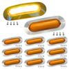 Боковые габаритные огни Shymie для решетки, комплект из 4 штук - светодиодные, для грузовиков, габариты, прицепы, совместимы с 12В/24В, универсальные, 10, оранжевые/янтарные