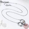 BAMOER, высококачественное настоящее серебро 925 пробы, ожерелья с подвеской в ​​виде милой коалы в форме сердца