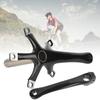 Aluminium Alloy Folding Bike Integrated Hollow Crank Left and Right Set Contains Middle Shaft ScrewBlack