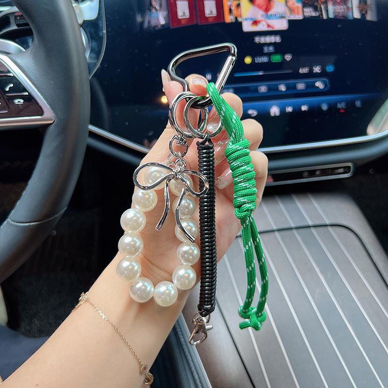 Yogodlns Новый жемчужный шнур антикварный плетеный веревочный бант брелок креативный автомобильный ключ подвеска сумка сумки аксессуары
