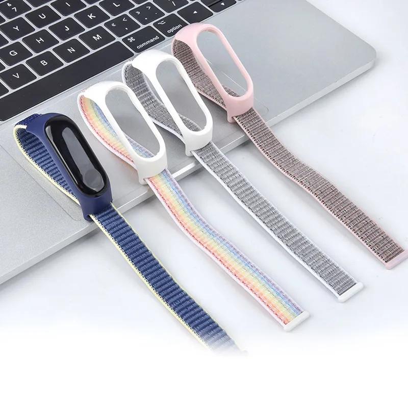 Нейлоновая петля для умных часов Xiaomi Mi Band 8 7 4 3 5 6, спортивный браслет Correa, дышащий сменный браслет на Miband 6 8, ремешок