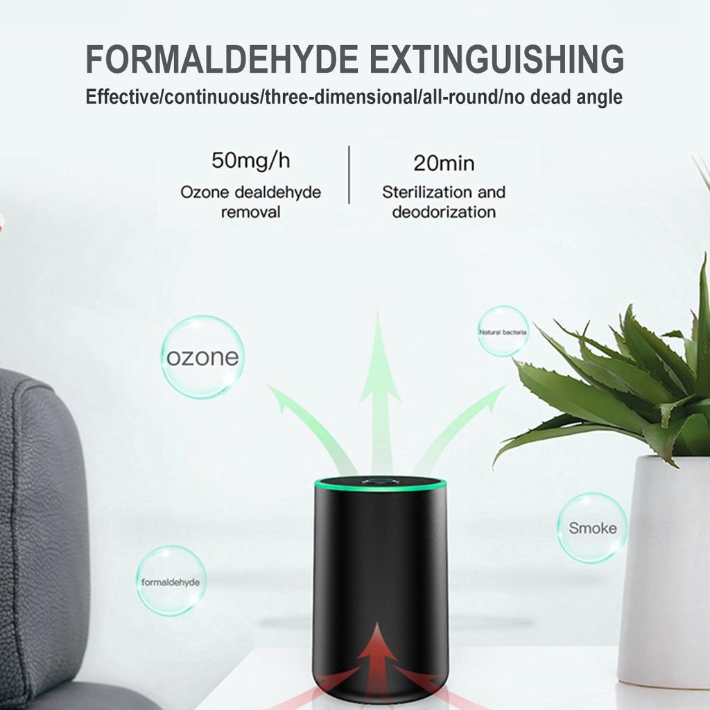 Генератор озона USB 800 мА Машина для озоновой дезинфекции Очиститель воздуха для дома и автомобиля 50 мг/ч Автоматический освежитель воздуха Увлажнитель для автомобилей
