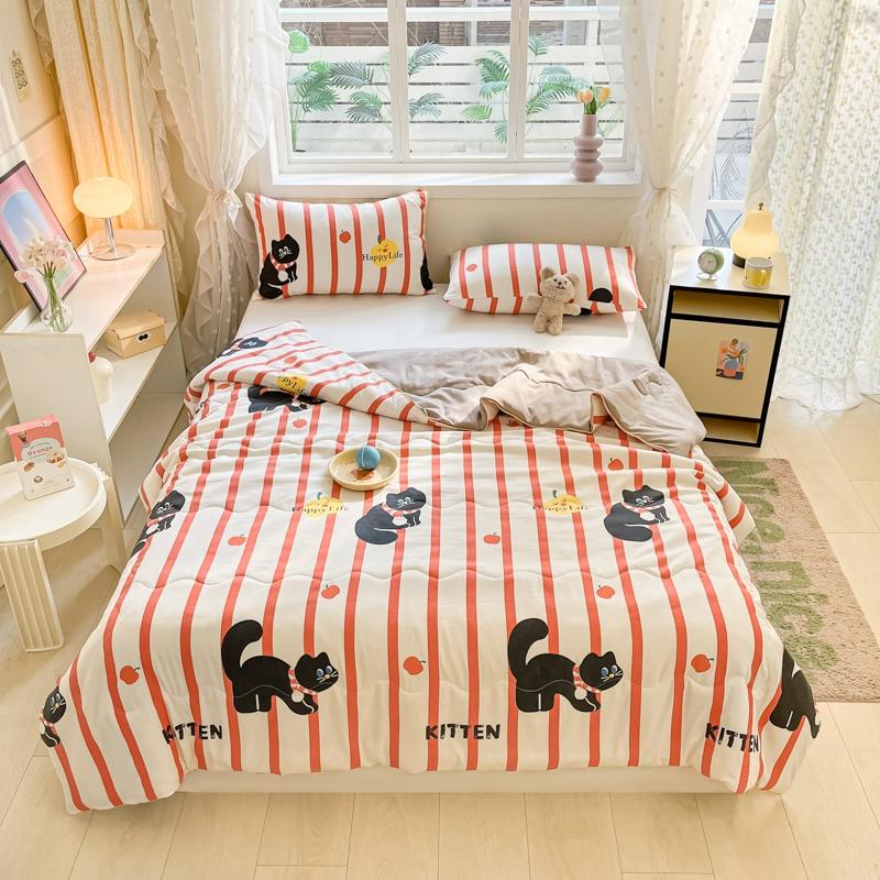 Милое летнее одеяло с рисунком пончика в мультяшном стиле, приятное для кожи, дышащее, тонкое одеяло, кондиционер, одеяла для детей, подростков, мальчиков